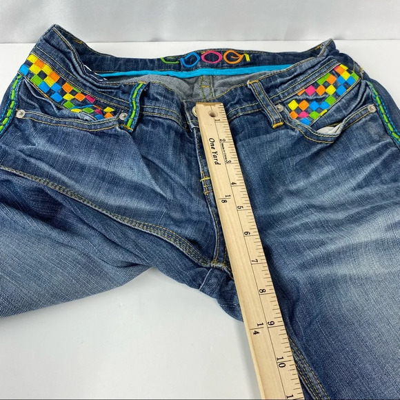 Coogi Women's 7/8 Jeans Embroidered Colorful Straight Leg SEE ALL PICS. - Picture 3 of 9